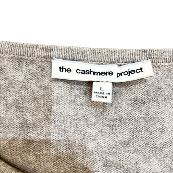 The Cashmere Project Gray scoop Neck 100% cashmere lightweight Sweater sz large - Picture 8 of 9
